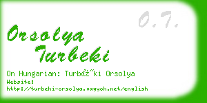 orsolya turbeki business card
